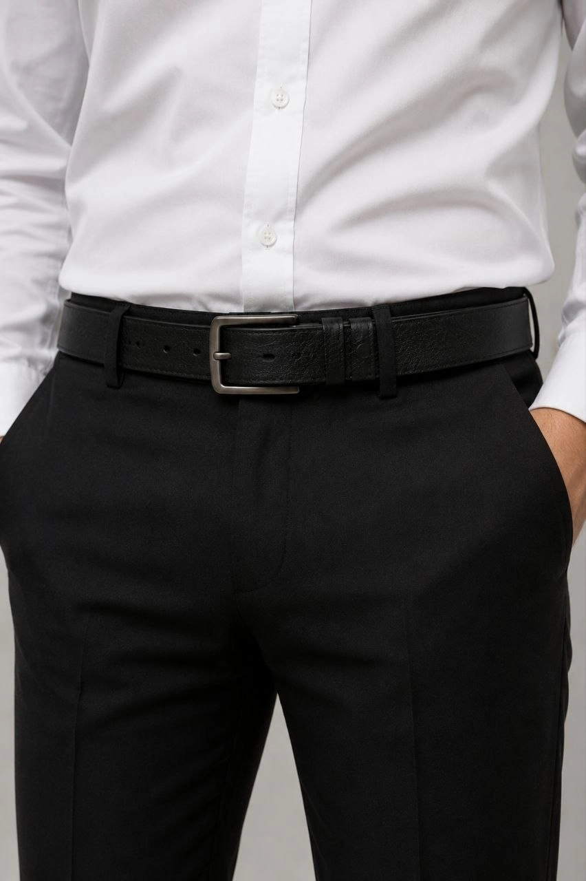 Erkek Hakiki Deri 4 cm Klasik Kemer Metal Tokalı Günlük ve Klasik Kullanım