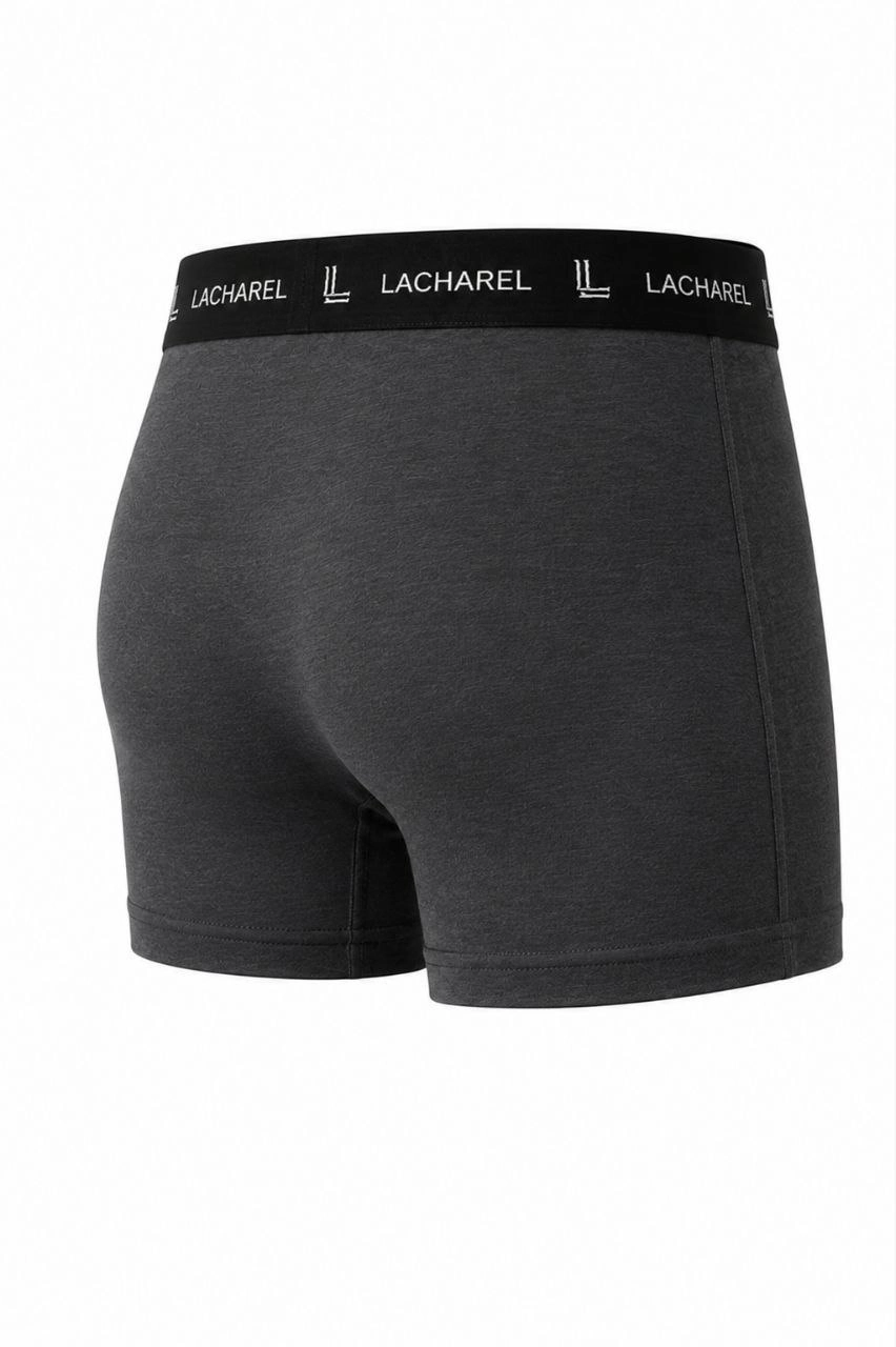 Erkek Likralı Pamuklu Nefes Alan Penye Boxer 3'lü Paket - Füme