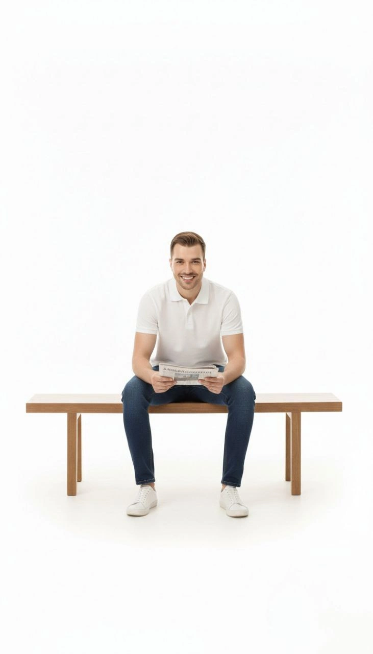 ASSEMA Erkek Pike Kumaş Düğmeli Yaka Regular Fit Günlük Kısa kol Tişört T-shirt - Beyaz