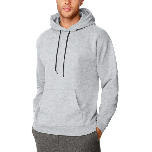 ASSEMA Erkek Uzun Kol Kapşonlu Basic Sweatshirt hoodie - Gri