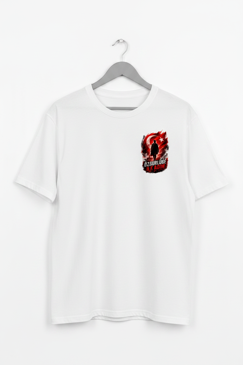 ASSEMA Özgürlüğe İlk Adım Ön+Arka Çift Baskılı T-shirt