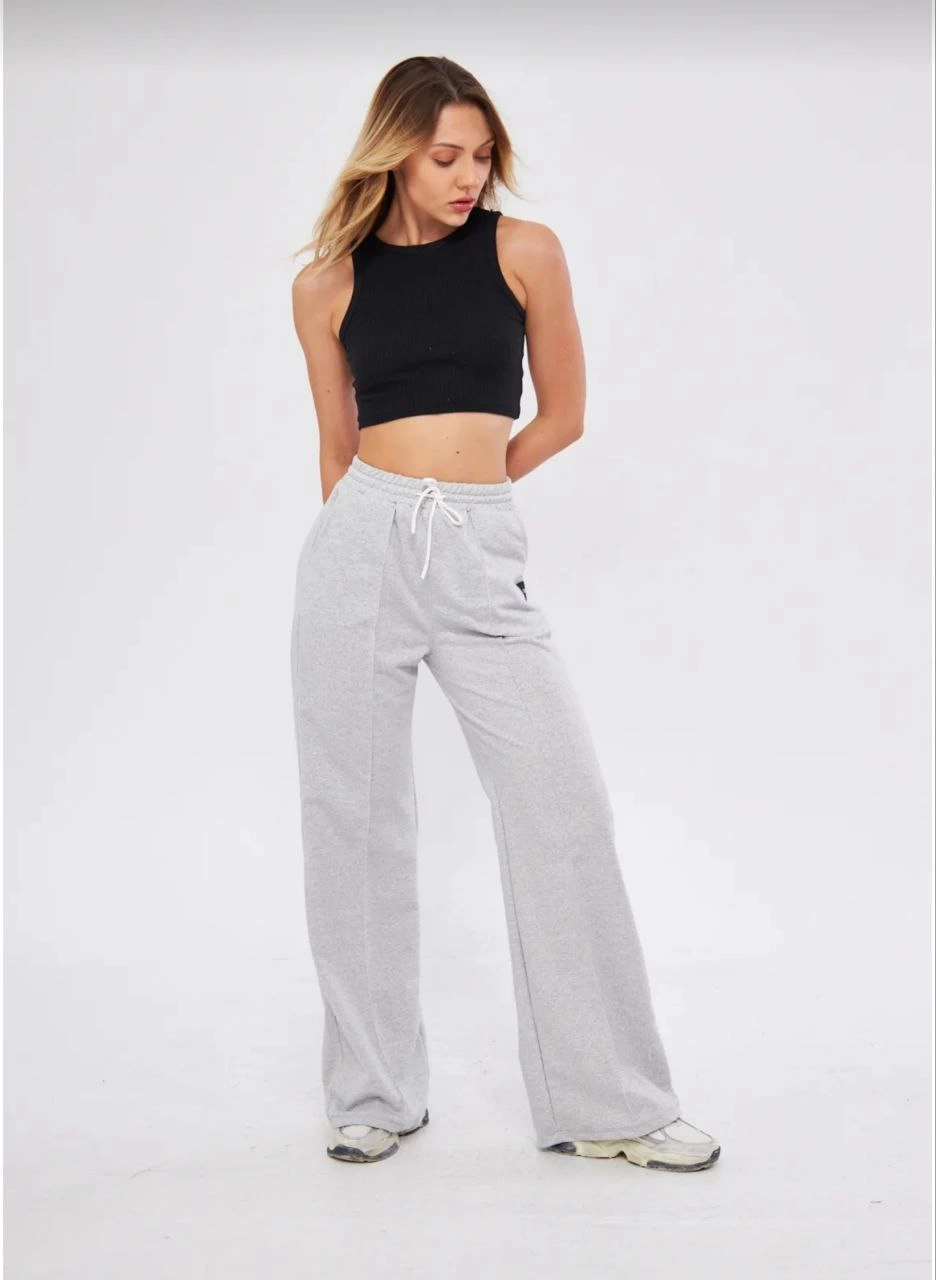 ASSEMA İki iplik Bol Paça Eşofman Pantalon - Gri
