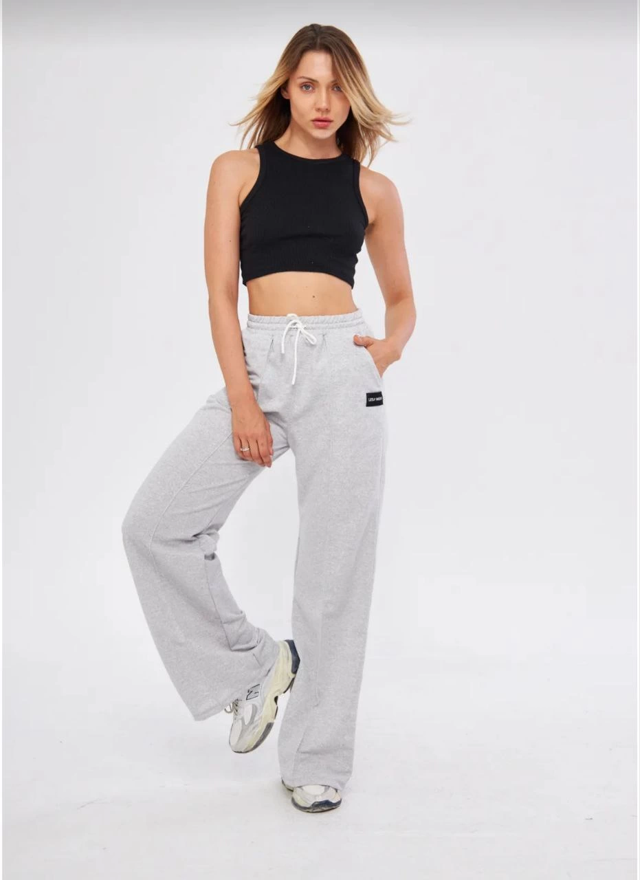 ASSEMA İki iplik Bol Paça Eşofman Pantalon - Gri