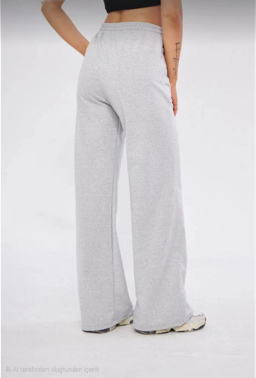 ASSEMA İki iplik Bol Paça Eşofman Pantalon - Gri