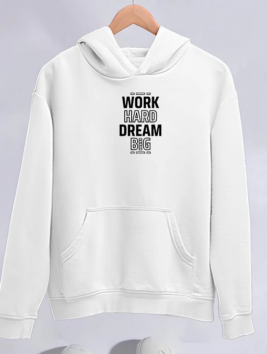 ASSEMA Kadın Kışlık Üç İplik Pamuklu Kapüşonlu SweatShirt - Beyaz