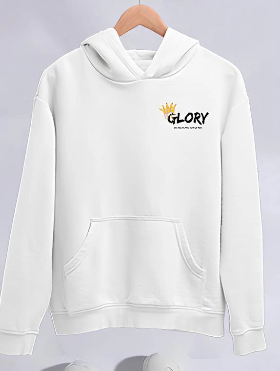 ASSEMA Kadın Kışlık Üç İplik Pamuklu Kapüşonlu SweatShirt - Beyaz