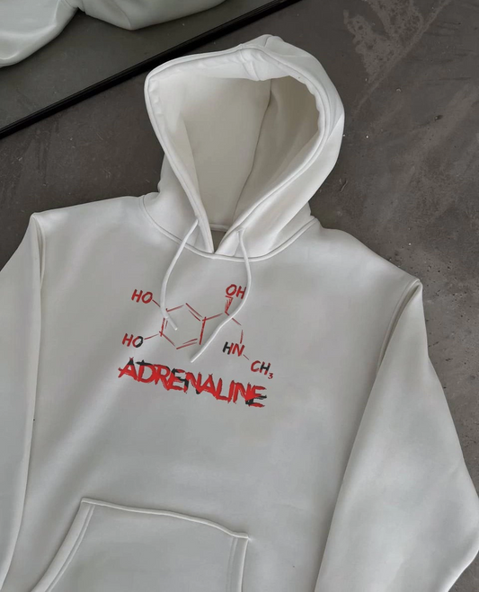 ASSEMA Kadın Kışlık Pamuklu 3 iplik Kapüşonlu SweatShirt - Beyaz