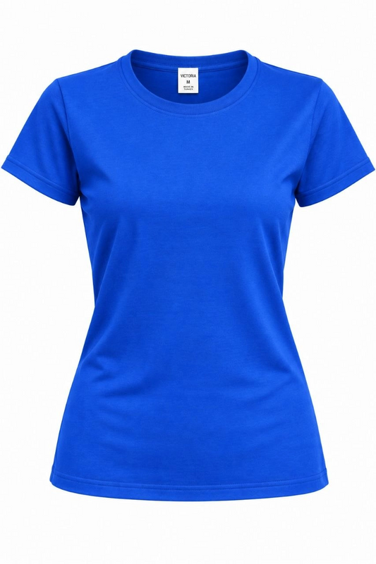 Kız Çocuk Basic Bisiklet Yaka Kısa Kollu Slim Fit Yazlık Tişört