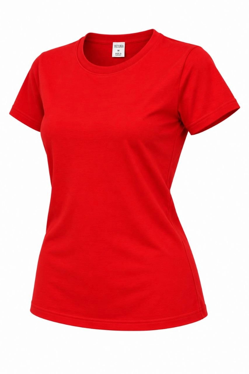Kız Çocuk Basic Bisiklet Yaka Kısa Kollu Slim Fit Yazlık Tişört