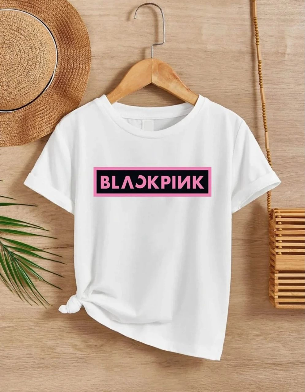 ASSEMA Kız Çocuk Bisiklet Yaka Baskılı T-Shirt - Beyaz