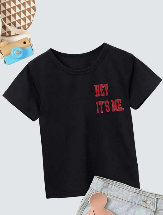 ASSEMA Çocuk Unisex Baskılı T-Shirt - Siyah