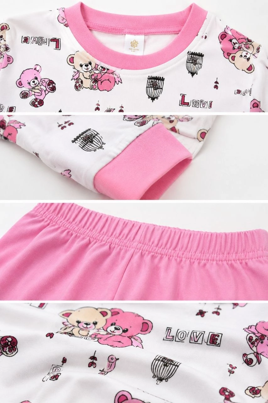 Kız Çocuk Premium Penye Koala Desenli Uzun Kollu Pijama Takımı 2-11 Yaş - Pembe