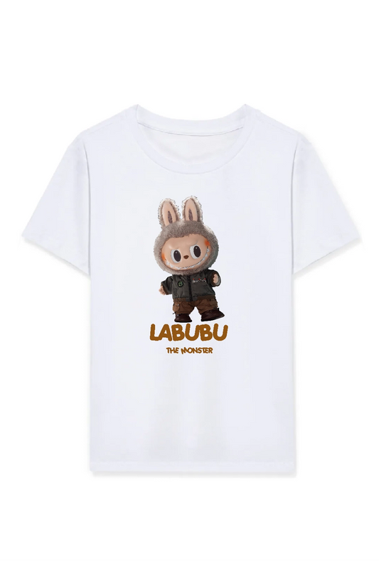 ASSEMA Kız Çocuk Baskılı T-Shirt - Beyaz