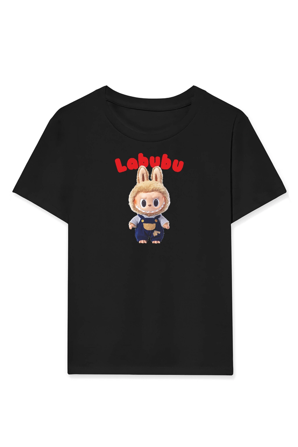 ASSEMA Kız Labubu Çocuk Baskılı T-Shirt - Beyaz
