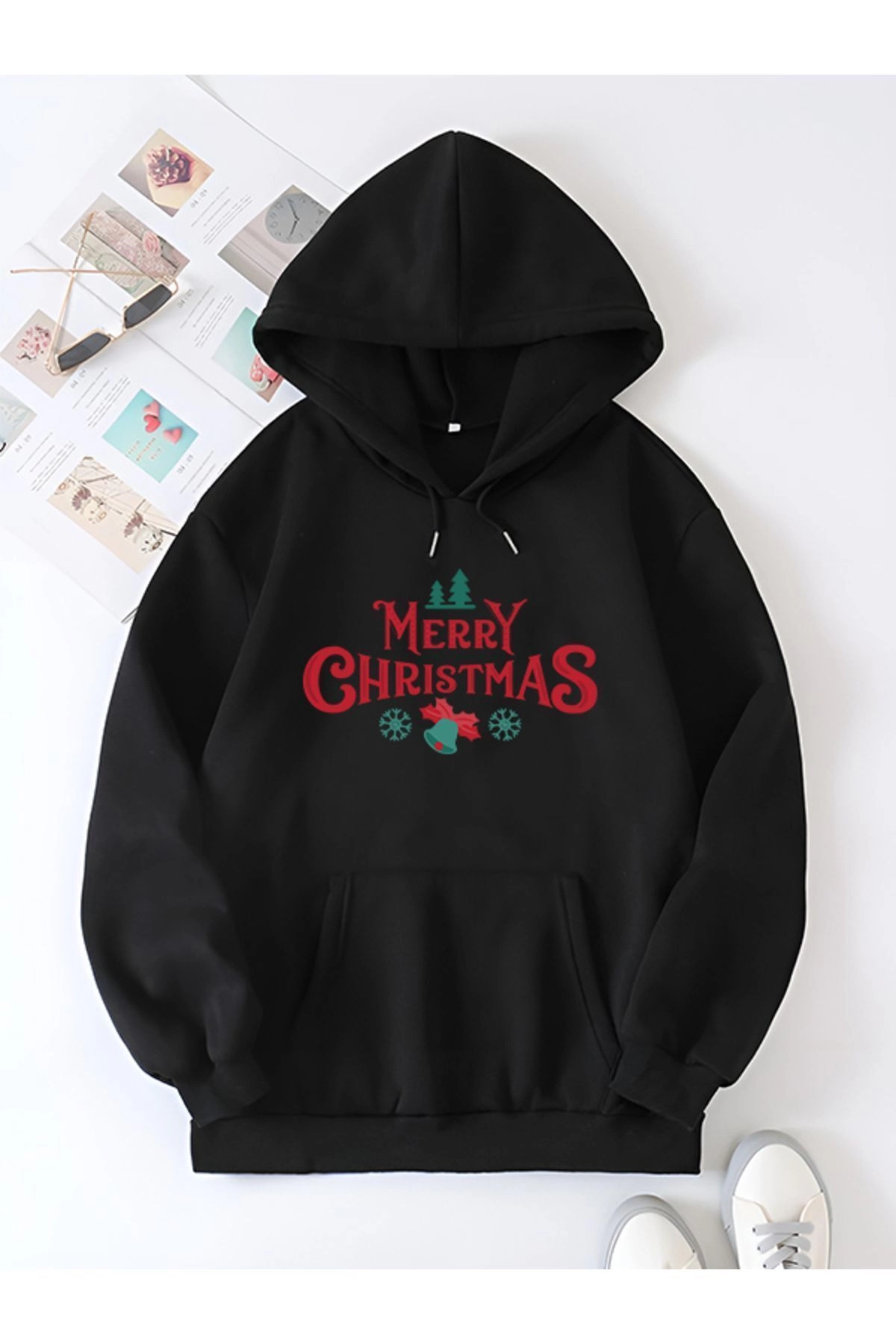 ASSEMA Merry Chrıstmas Sweatshirt & Hodie - Siyah