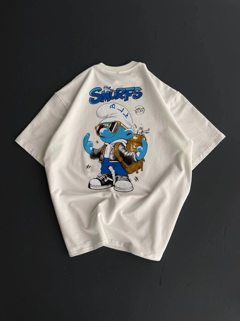 ASSEMA Erkek Baskılı T-Shirt Kısa Kol Bisiklet Yaka Regular Fit Rahat Kalıp Günlük Tişört - Beyaz