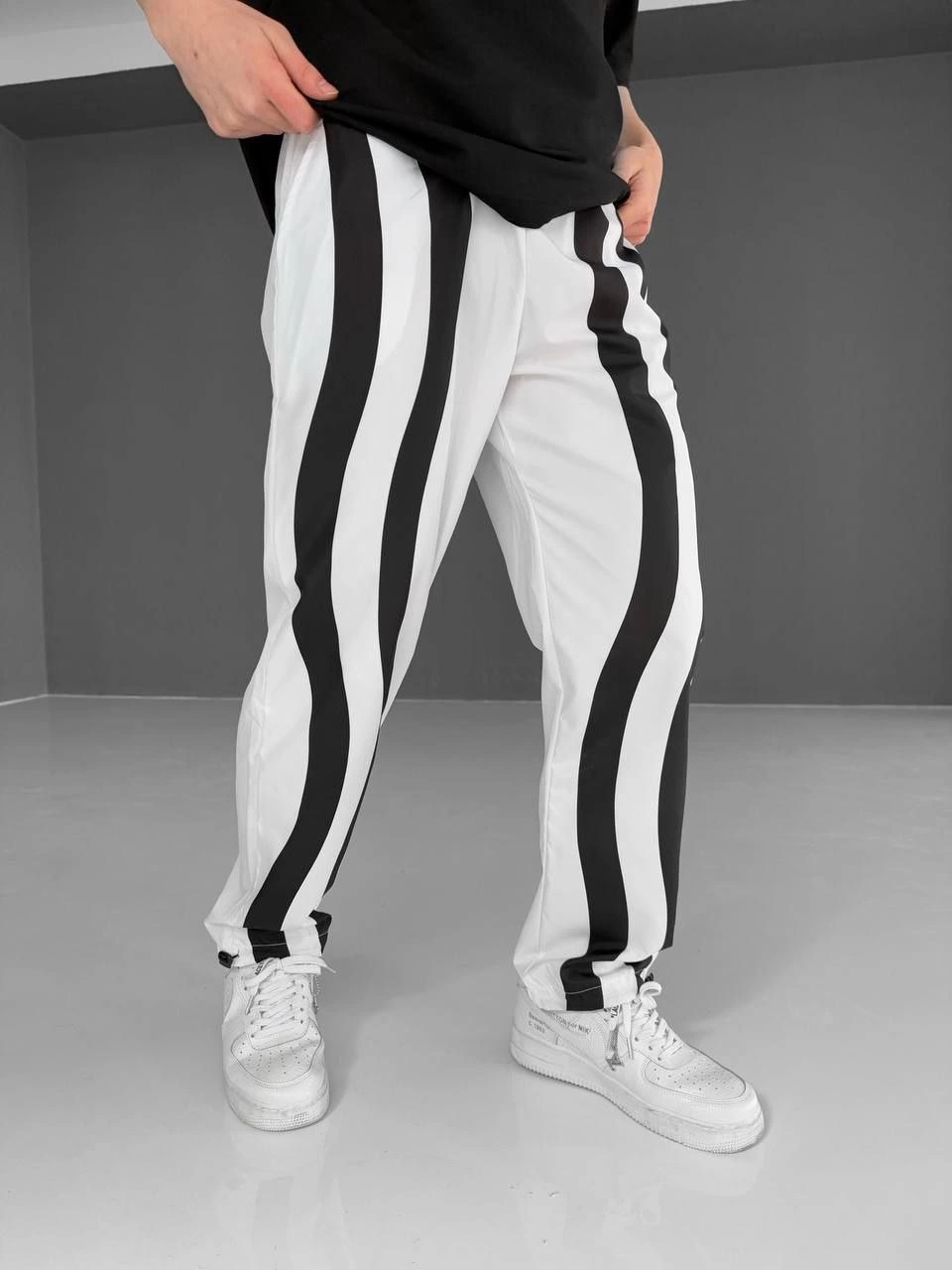 ASSEMA Erkek Paraşüt Kumaş alt Eşofman pantalon - Beyaz