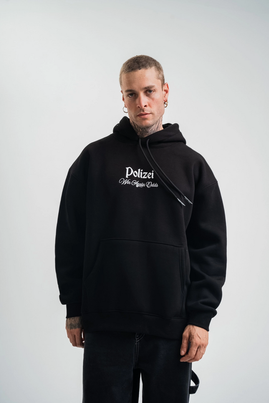 ASSEMA Erkek Üç İplik Kapşonlu Dijital Patchli SweatShirt - Siyah