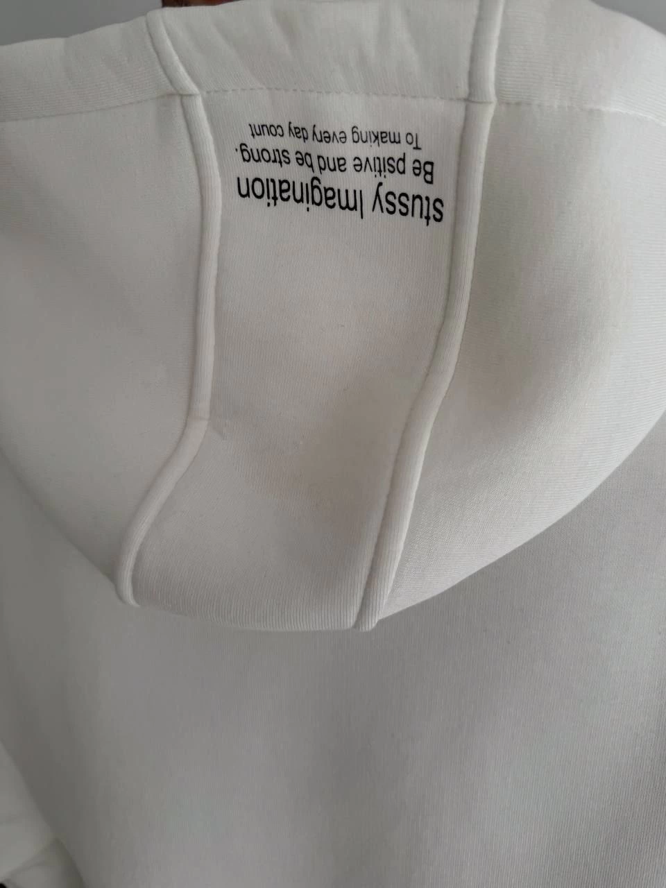 ASSEMA Üç İplik Kapşonlu Baskılı SweatShirt - Beyaz