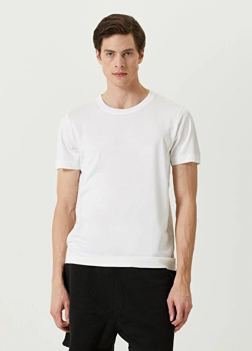 ASSEMA ERKEK Basic Bisiklet Yaka Regular Kısa kol  T-Shirt - Beyaz