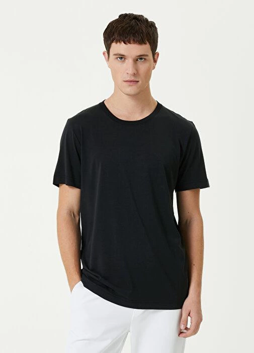 ASSEMA ERKEK Basic Bisiklet Yaka Regular Kısa kol  T-Shirt - Siyah