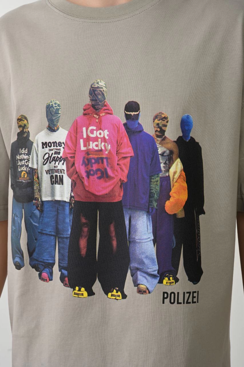 ASSEMA Erkek Baskılı T-Shirt Kısa Kol Bisiklet Yaka Rahat Kalıp Tişört  - Boyalı Gri