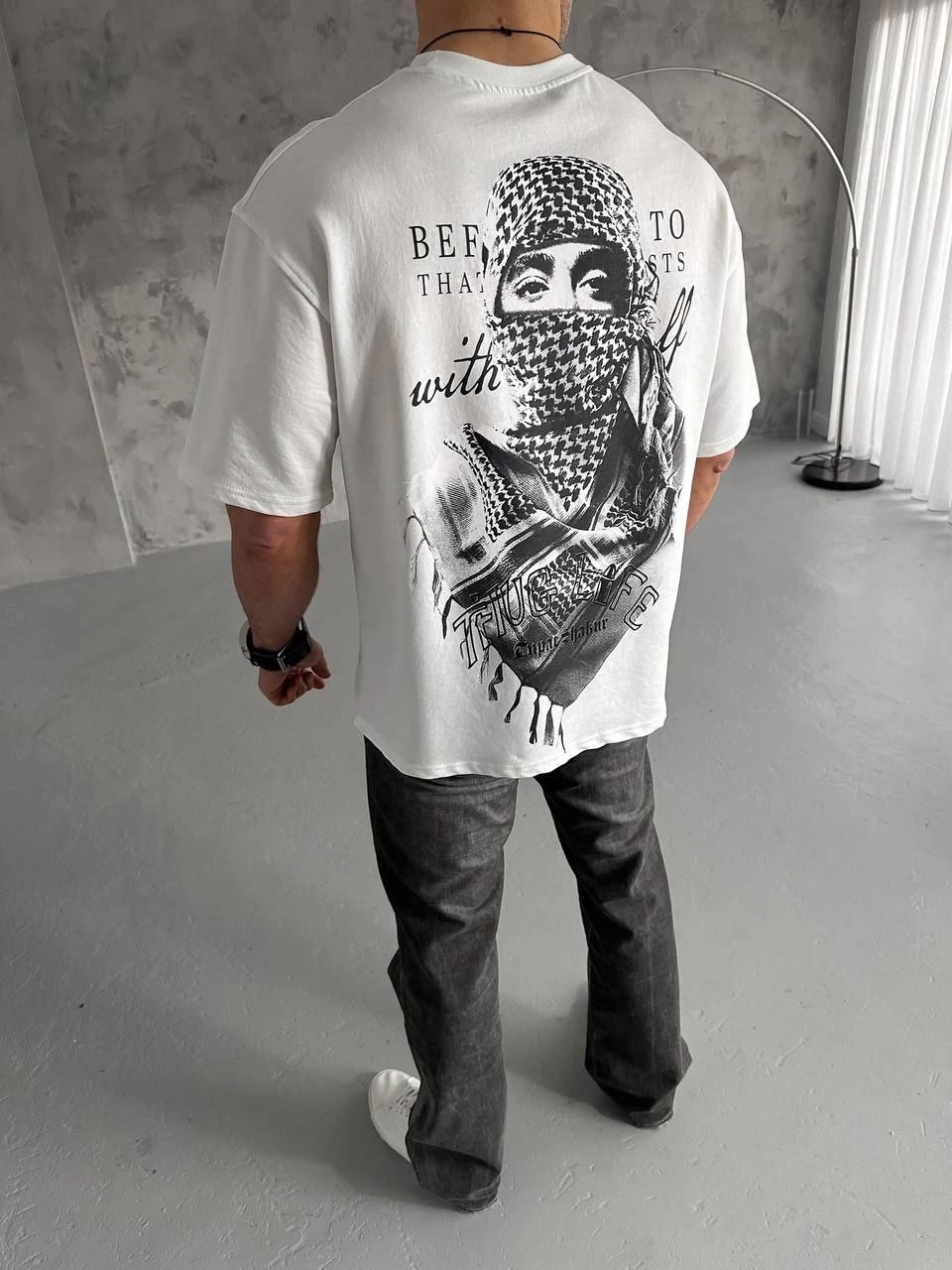 ASSEMA ERKEK Baskılı  Kısa kol T-Shirt - Beyaz