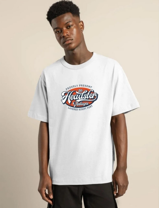 ASSEMA ERKEK  Baskılı Oversize T-Shirt - Beyaz