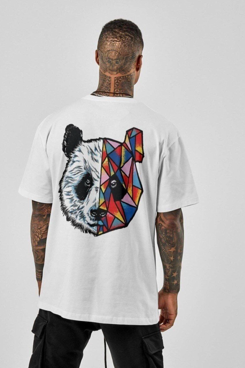 ASSEMA Erkek Baskılı T-Shirt Kısa Kol Bisiklet Yaka Regular Fit Rahat Kalıp Tişört -  Beyaz