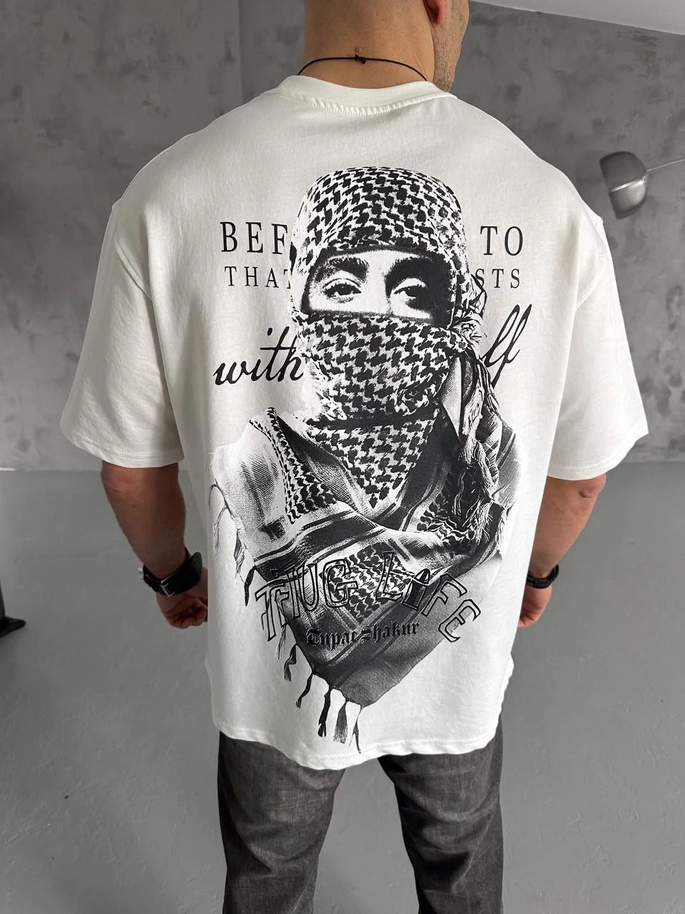 ASSEMA ERKEK Baskılı  Kısa kol T-Shirt - Beyaz