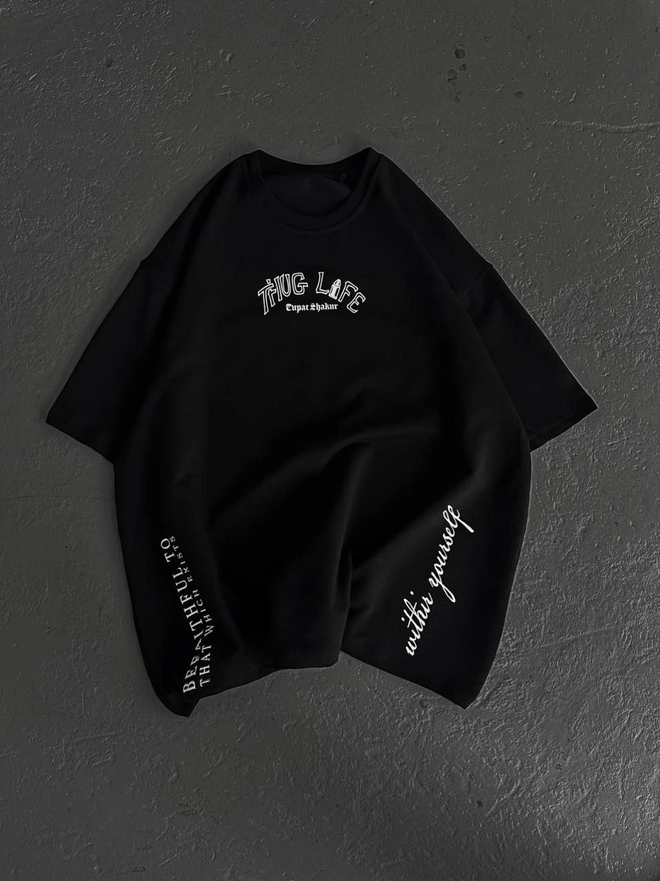 ASSEMA ERKEK Baskılı  Kısa kol  T-Shirt - Siyah