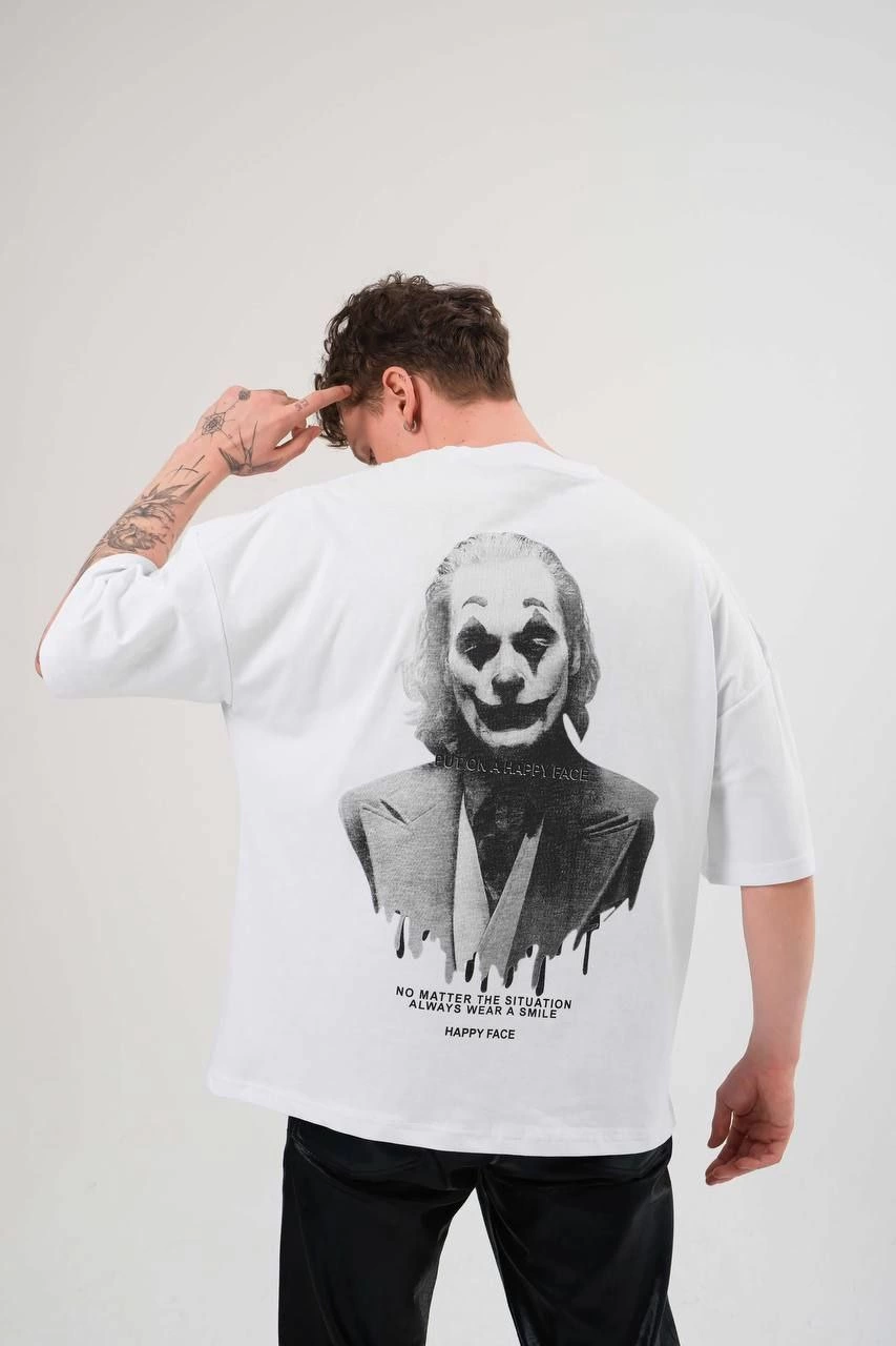 ASSEMA Erkek Baskılı T-Shirt Kısa Kol Bisiklet Yaka Regular Fit Rahat Kalıp Günlük Tişört - Beyaz
