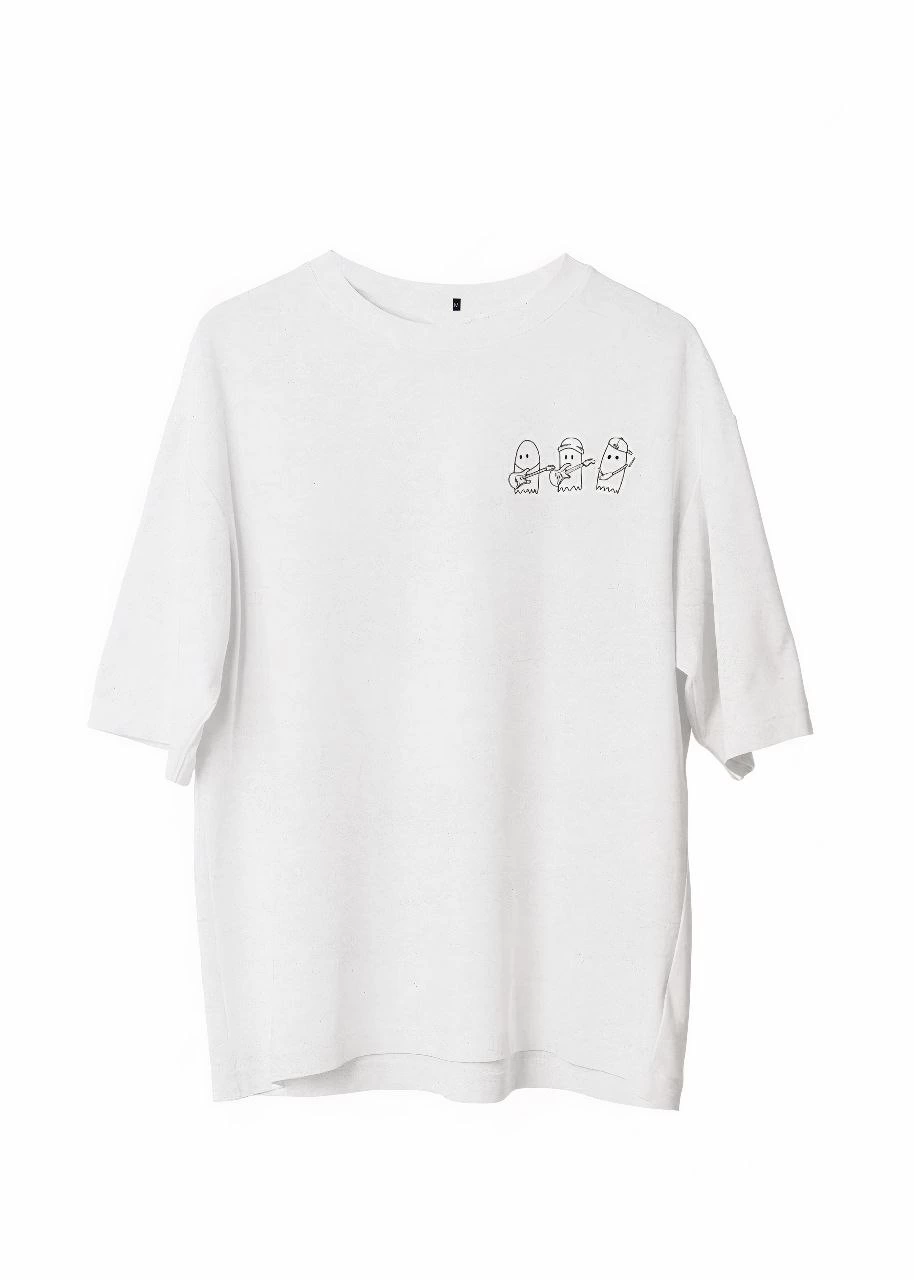 ASSEMA Erkek Baskılı T-Shirt Kısa Kol Bisiklet Yaka Regular Fit Rahat Kalıp Günlük Tişört - Beyaz
