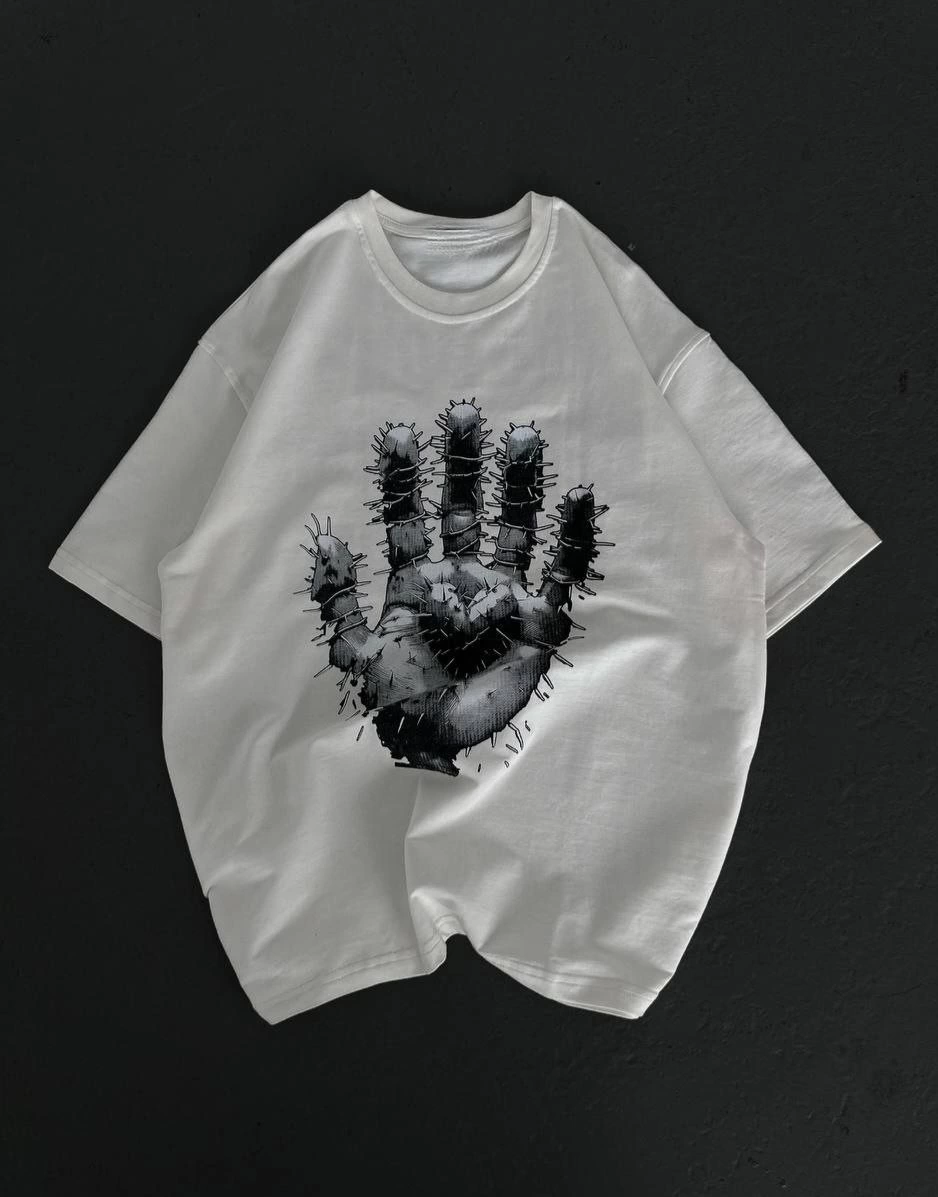 ASSEMA Kadın Baskılı T-Shirt Kısa Kol Bisiklet Yaka Regular Fit Rahat Kalıp Günlük Tişört - Beyaz