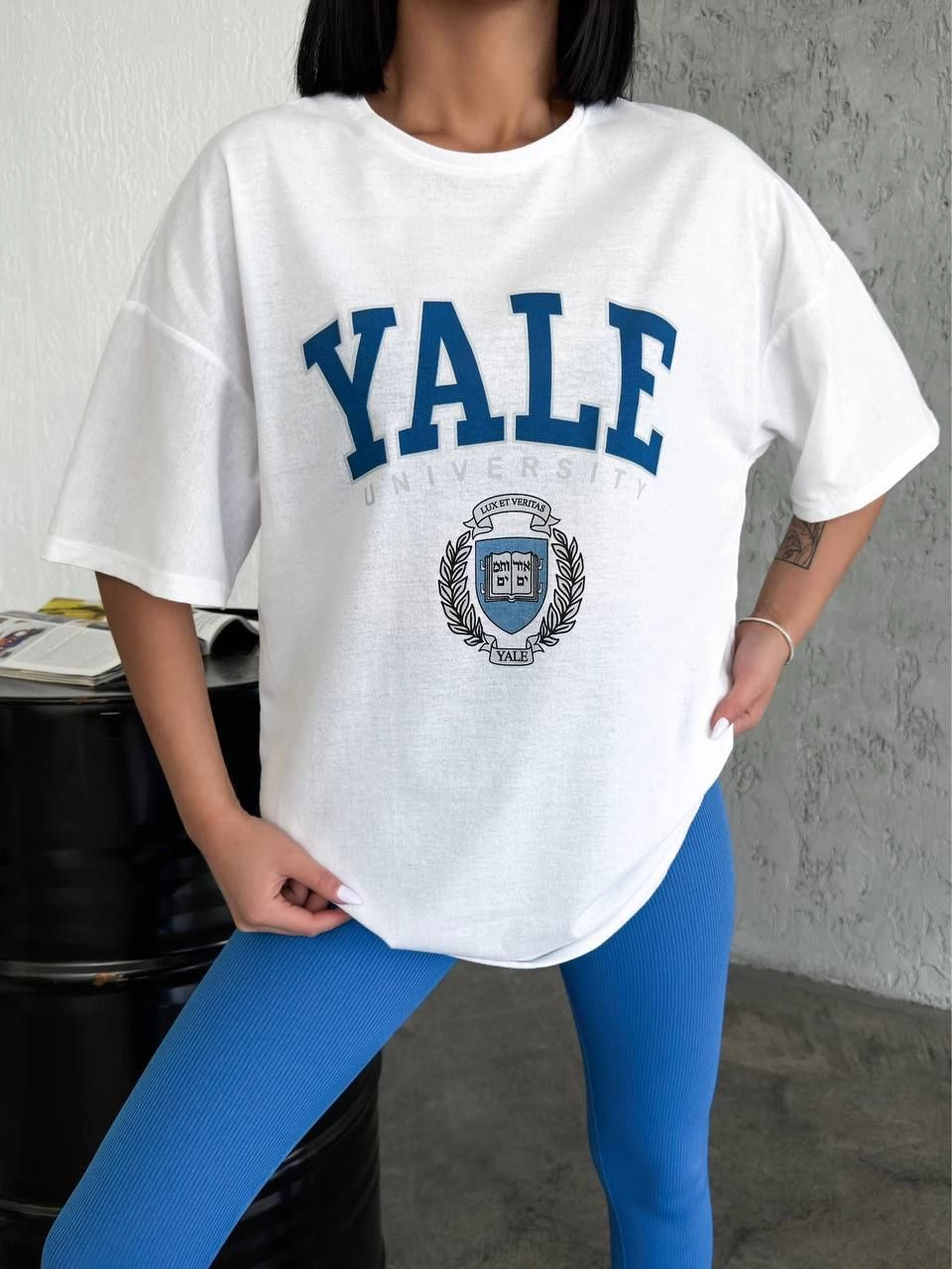 ASSEMA Kadın Baskılı T-Shirt Kısa Kol Bisiklet Yaka Regular Fit Rahat Kalıp Günlük Tişört - Beyaz