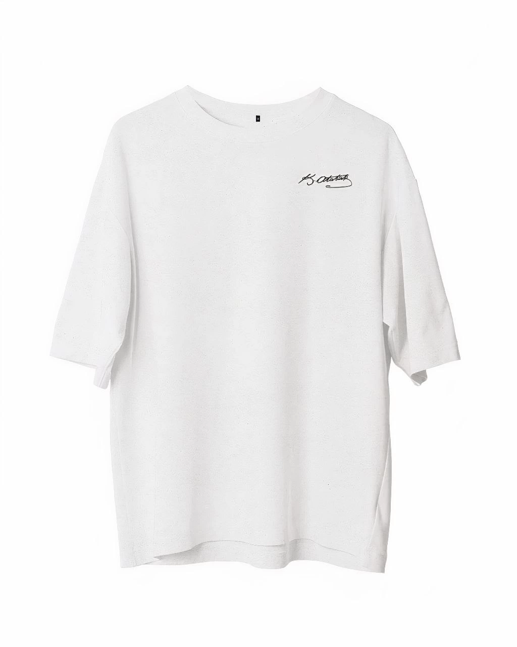 ASSEMA Erkek Baskılı T-Shirt Kısa Kol Bisiklet Yaka Regular Fit Rahat Kalıp Günlük Tişört - Beyaz