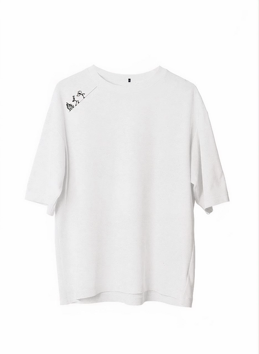 ASSEMA Erkek Baskılı T-Shirt Kısa Kol Bisiklet Yaka Regular Fit Rahat Kalıp Günlük Tişört - Beyaz