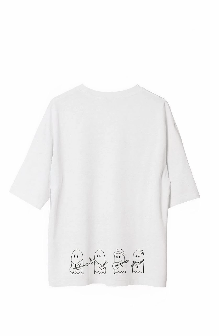 ASSEMA Erkek Baskılı T-Shirt Kısa Kol Bisiklet Yaka Regular Fit Rahat Kalıp Günlük Tişört - Beyaz