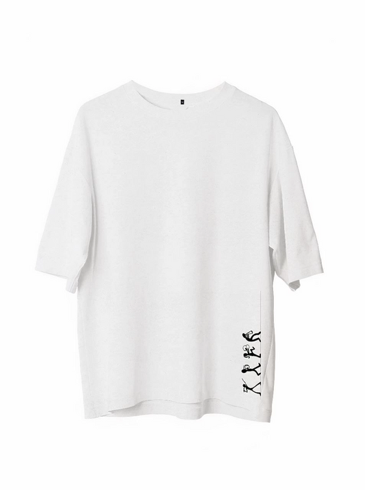 ASSEMA Erkek Baskılı T-Shirt Kısa Kol Bisiklet Yaka Regular Fit Rahat Kalıp Günlük Tişört - Beyaz