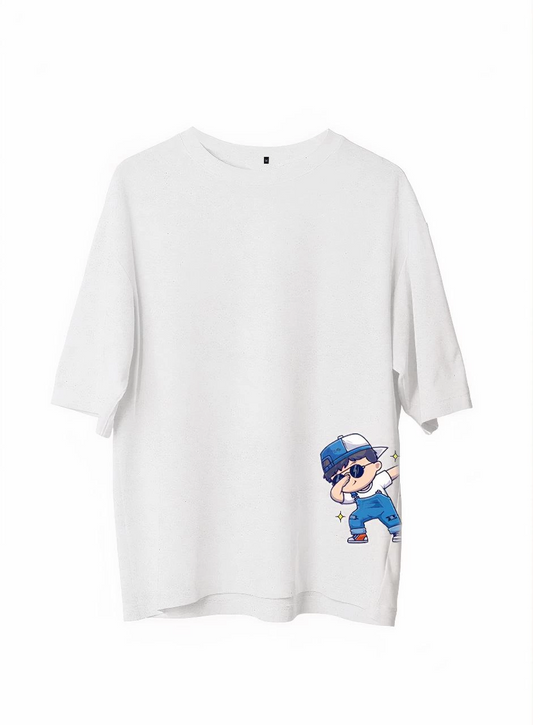 ASSEMA Erkek Baskılı T-Shirt Kısa Kol Bisiklet Yaka Regular Fit Rahat Kalıp Günlük Tişört - Beyaz