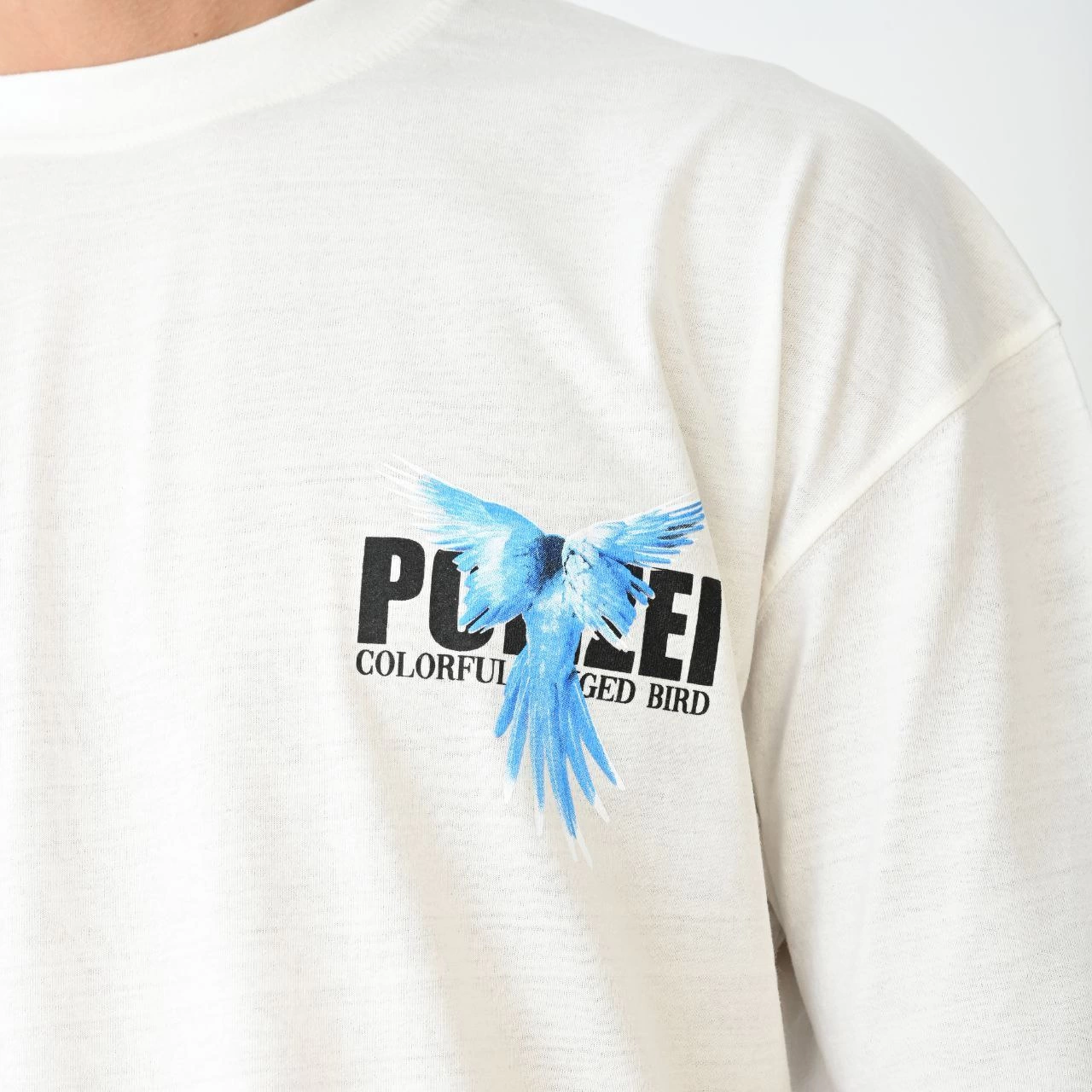 ASSEMA Erkek Baskılı T-Shirt Kısa Kol Bisiklet Yaka Regular Fit Rahat Kalıp Günlük Tişört - Beyaz
