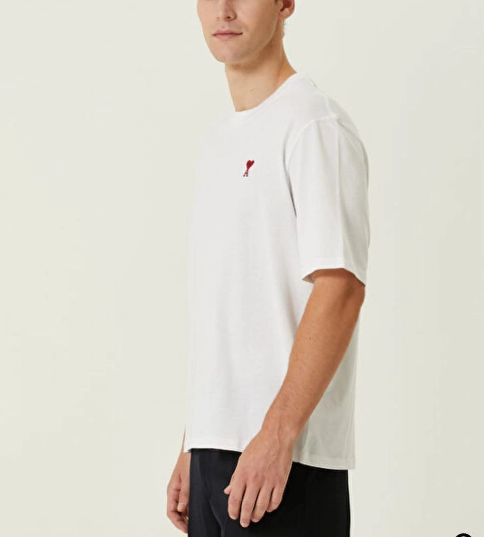 ASSEMA ERKEK Bisiklet Yaka Baskılı Oversize Kısa kol T-Shirt - Beyaz