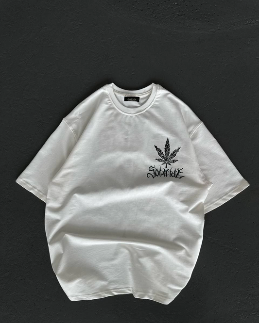 ASSEMA Kadın Baskılı T-Shirt Kısa Kol Bisiklet Yaka Oversize Rahat Kalıp Günlük Tişört   - Beyaz