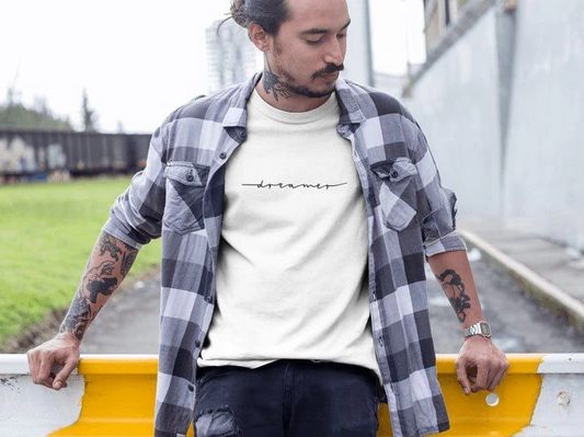 ASSEMA Erkek Bisiklet Yaka Baskılı  Kısa kol T-Shirt - Beyaz