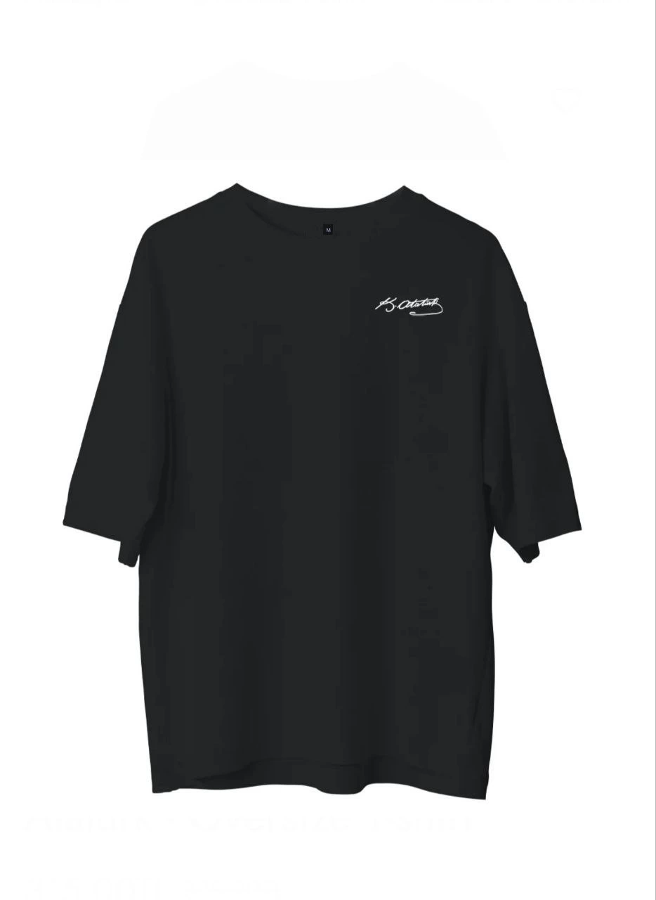 ASSEMA Erkek Baskılı T-Shirt Kısa Kol Bisiklet Yaka Regular Fit Rahat Kalıp Günlük Tişört - Siyah