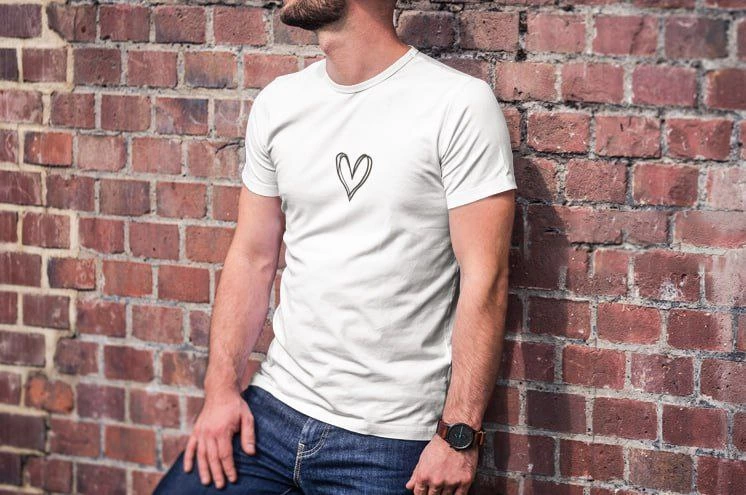 ASSEMA ERKEK Bisiklet Yaka Baskılı kısa kol T-Shirt - Beyaz