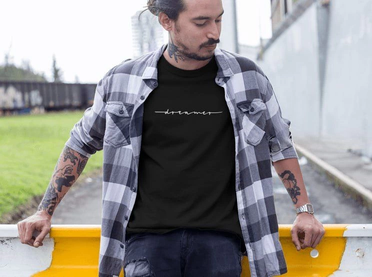 ASSEMA Erkek Bisiklet Yaka Baskılı  Kısa kol  T-Shirt - Siyah