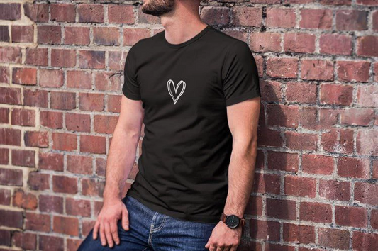 ASSEMA Erkek Bisiklet Yaka Baskılı Kısa kol T-Shirt - Siyah