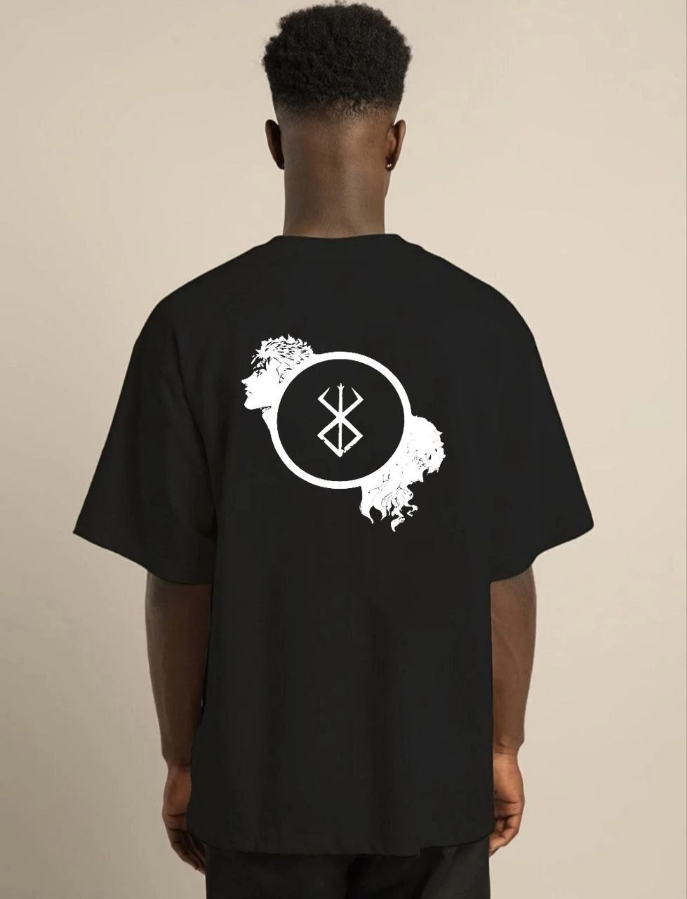 ASSEMA Erkek Baskılı T-Shirt Kısa Kol Bisiklet Yaka Regular Fit Rahat Kalıp Günlük Tişört - Siyah
