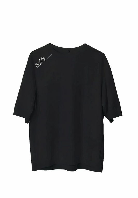 ASSEMA Erkek Baskılı T-Shirt Kısa Kol Bisiklet Yaka Regular Fit Rahat Kalıp Günlük Tişört - Siyah